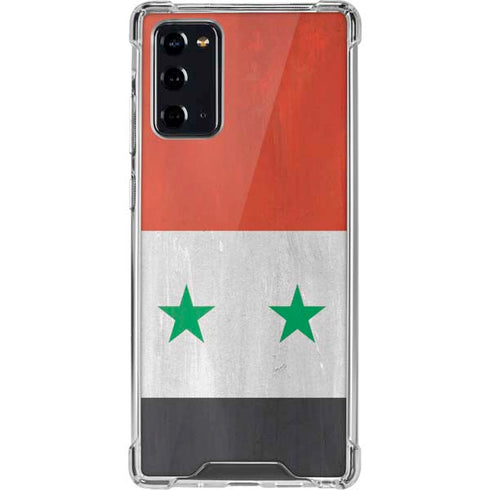Syria Flag Distressed Galaxy Note20 5G Clear Case